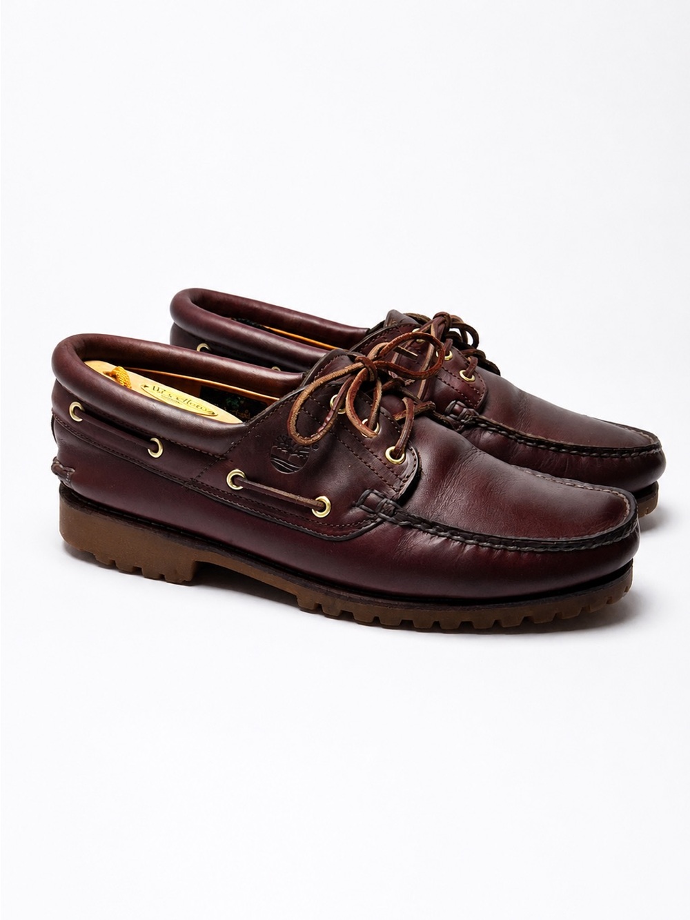 Y2K Timberland Hand-sewn Cordovan Leather Men's Lug Boat Shoes US 11 W